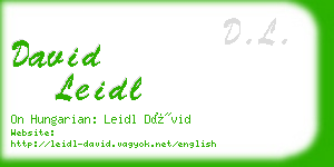 david leidl business card